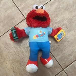 Sesame Street Elmo Plush Play and Learn talking lights colors